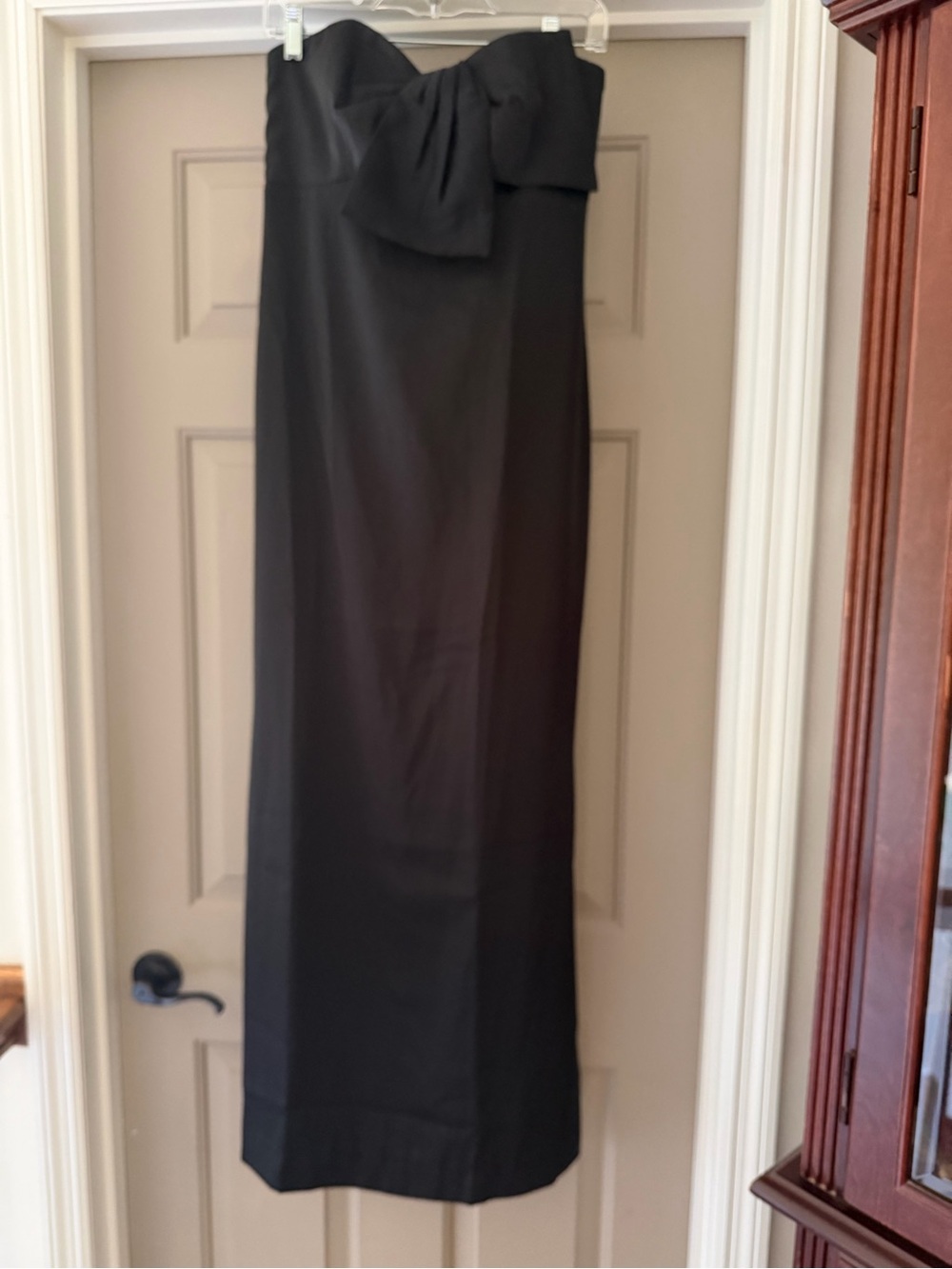 Lilly Pulitzer Black Strapless Maxi Dress with Bow Detail - Picture 1 of 8